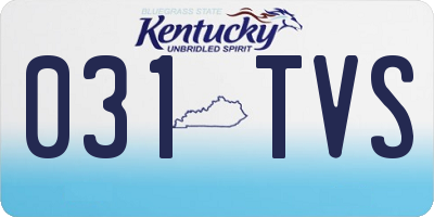 KY license plate 031TVS