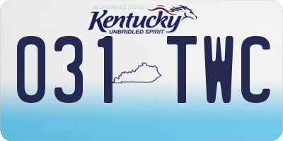 KY license plate 031TWC