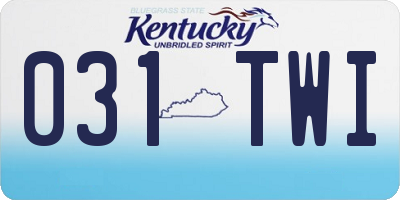 KY license plate 031TWI