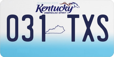 KY license plate 031TXS