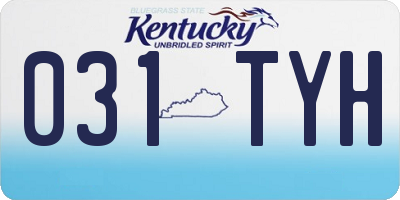 KY license plate 031TYH