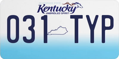 KY license plate 031TYP