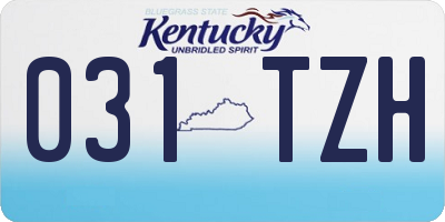 KY license plate 031TZH