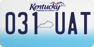 KY license plate 031UAT