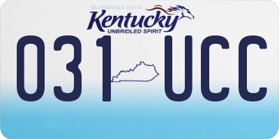 KY license plate 031UCC