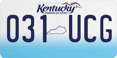 KY license plate 031UCG