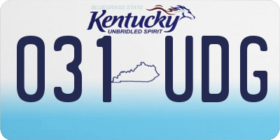KY license plate 031UDG