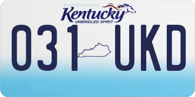 KY license plate 031UKD