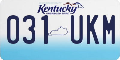KY license plate 031UKM