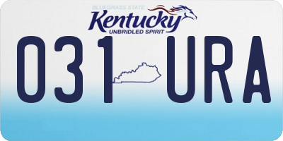 KY license plate 031URA