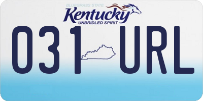 KY license plate 031URL