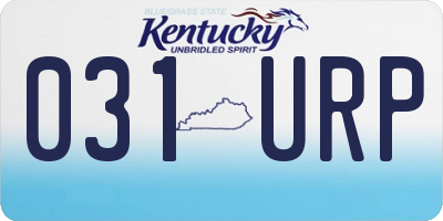 KY license plate 031URP