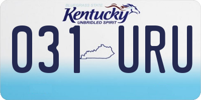 KY license plate 031URU