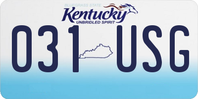 KY license plate 031USG