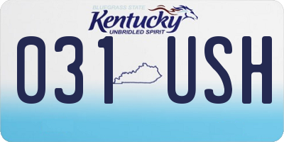 KY license plate 031USH