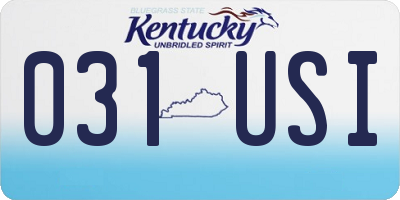 KY license plate 031USI