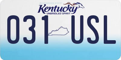 KY license plate 031USL