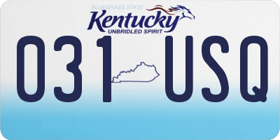 KY license plate 031USQ