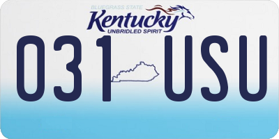 KY license plate 031USU