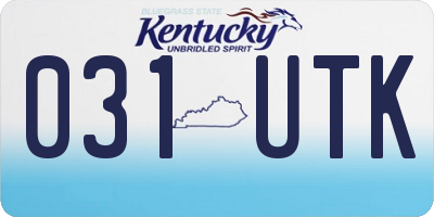 KY license plate 031UTK