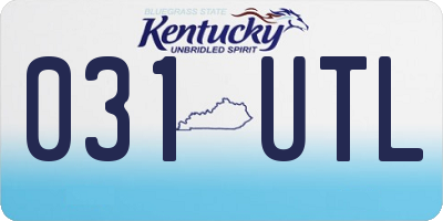 KY license plate 031UTL