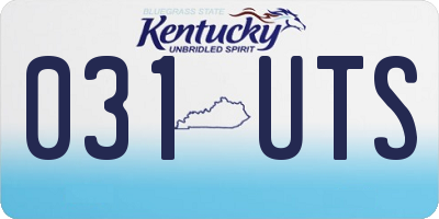 KY license plate 031UTS