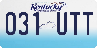 KY license plate 031UTT
