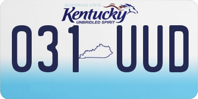 KY license plate 031UUD