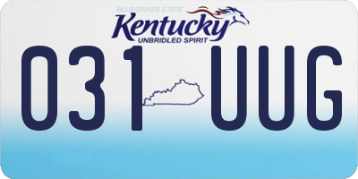 KY license plate 031UUG
