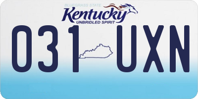 KY license plate 031UXN