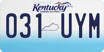 KY license plate 031UYM