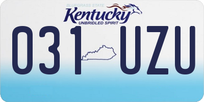 KY license plate 031UZU