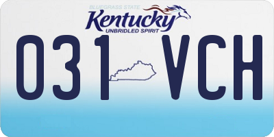 KY license plate 031VCH