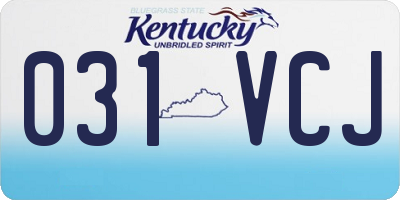 KY license plate 031VCJ