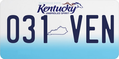 KY license plate 031VEN