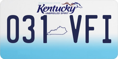 KY license plate 031VFI