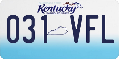 KY license plate 031VFL