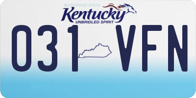 KY license plate 031VFN