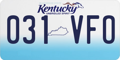 KY license plate 031VFO