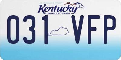 KY license plate 031VFP