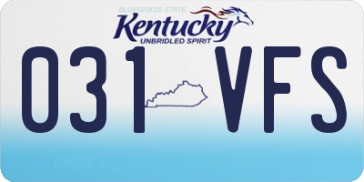 KY license plate 031VFS