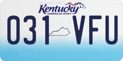 KY license plate 031VFU