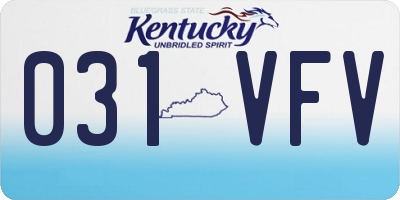 KY license plate 031VFV