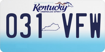 KY license plate 031VFW