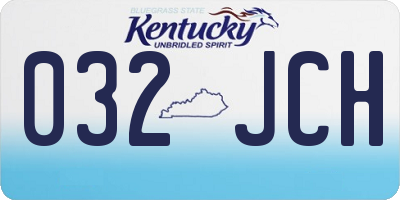 KY license plate 032JCH