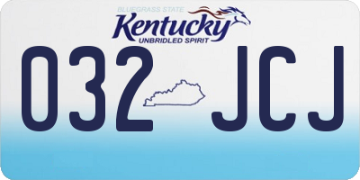 KY license plate 032JCJ