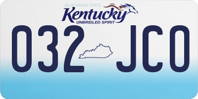 KY license plate 032JCO