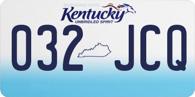 KY license plate 032JCQ
