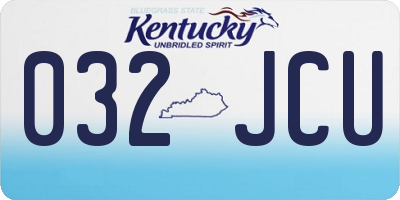 KY license plate 032JCU