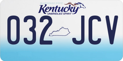 KY license plate 032JCV